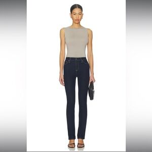AG Mari high-rise straight Dark Blue Jeans